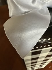 Wedding Nesting Gift card Money Gift Box/ Black and White Plaid Cream