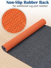 3X10ft Runner Rugs with Rubber Backing, Non Slip Indoor Outdoor Carpet Runner…