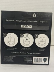 NEW Modgy Luminary Lanterns 4 Peacock Feather Not Opened Pool & Wedding Events