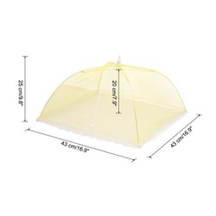 6 Pcs Large and Tall Food Covers 17″ Mesh Food Covers for Outdoors, Yellow