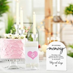 In Loving Memory Wedding Sign Modern Calligraphy Acrylic White Wedding Memory