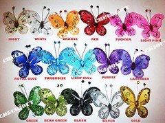 20 PCS 2″ Organza Tulle Butterflies Craft Wedding Party Floral DIY Decoration