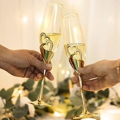 Wedding Champagne Goblets Toasting Flute Glasses for Bride and Groom Creative De