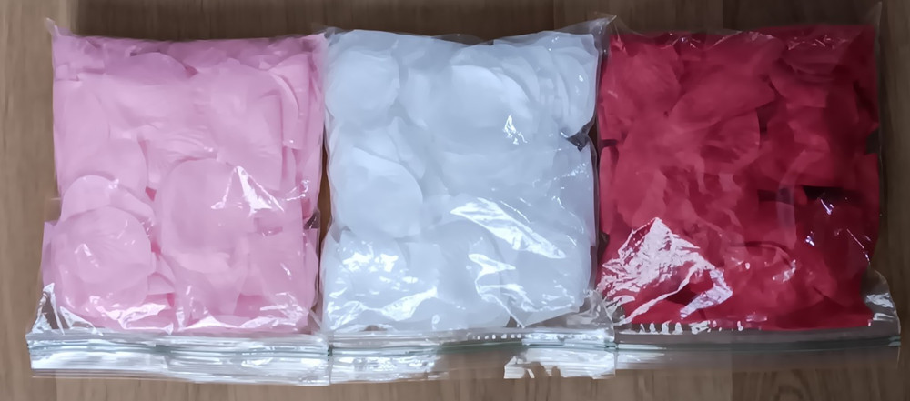 Faux Flower Petals Lot Red Pink White Bath Party Wedding Valentine’s Day Decor