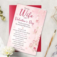 Romantic Valentine’s Day Card for Wife – Heartfelt Greeting from Husband, App…