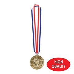 Beistle Gold Medal with Ribbon 30-Inch, Red/White/Blue/Gold