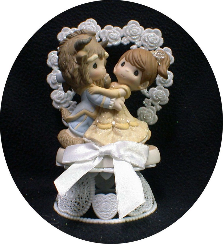 Beauty and the Beast Disney Wedding Cake Topper Belle Precious Moment Groom Top