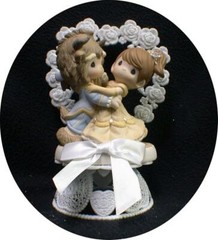Beauty and the Beast Disney Wedding Cake Topper Belle Precious Moment Groom Top