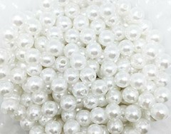 Lolasaturdays Pearls 1-Lbs Loose Beads vase Filler (8mm, White)