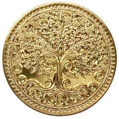 Beautiful Filigree Tree with Scroll Border Wax Seal Stamp head, 1.2″ diameter