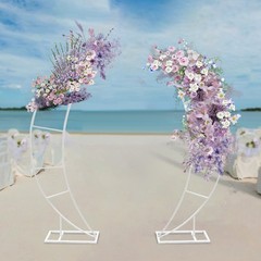 2PCS Crescent Moon Wedding Arch Frame Party Framework Stand Floral Rack New