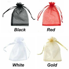100x Organza Bag Sheer Bags Jewellery Wedding Candy Packaging