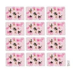 12pcs Artificial Flower Wall Panel Wedding Party Flower Wall Stage Background
