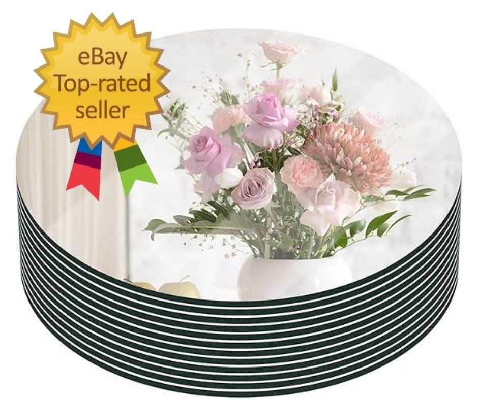 12″ Round Mirror Centerpieces for Tables, Glass 12*12inch,