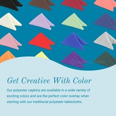 17″x17″ Polyester Cloth Napkins | Bulk Wedding Party Event Table Linens