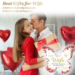 Gifts for Wife, Romantic Wife Anniversary Birthday Gift Ideas, 5×3.8×0.5 Inch…