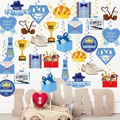 Funnlot Fathers Day Decorations 62PCS Hanging Swirls Father’s Day Decorations fo
