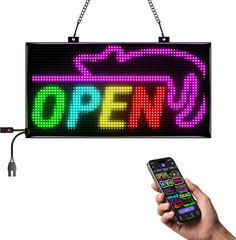 Programmable LED Open Sign with App Control for Cafes and Bars