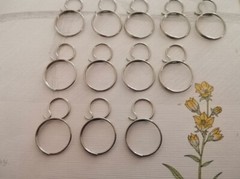 200Pcs 11X18mm Chrome Round Double Rings Hook Connectors Chandelier Lighting