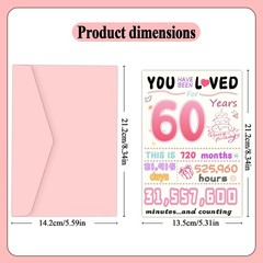 60th Birthday Card, Funny Birthday Decorations for Women, Best 60 Year Old Bi…