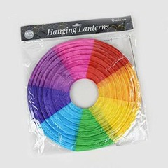 Quasimoon 14″ Multi-Color Paper Lantern, Even Ribbing, Hanging Decoration by …