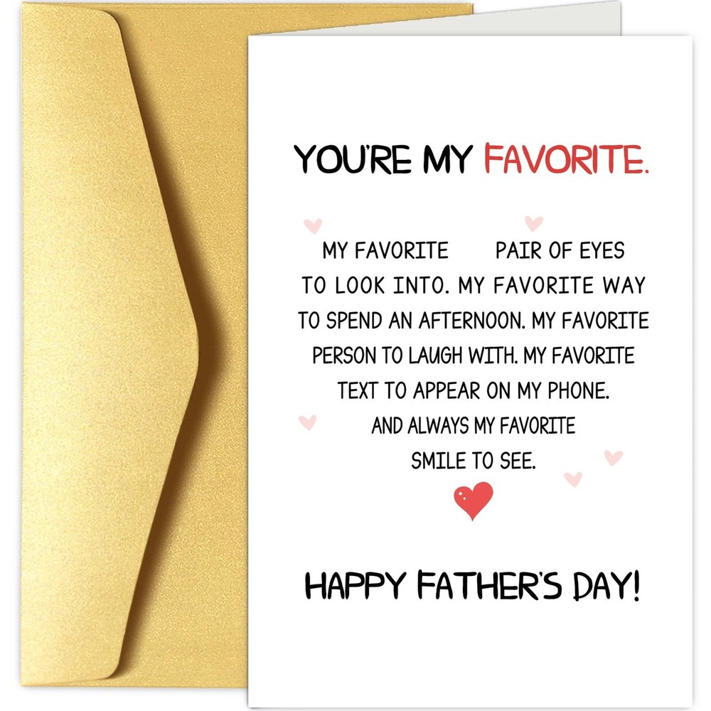 Chenive Romantic Father’s Day Card for Husband Boyfriend, Funny Fathers Day C…