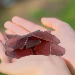 Tumbled Sea Glass Frosted Flat Seaglass Pieces for Party 40 OZ Wine Red