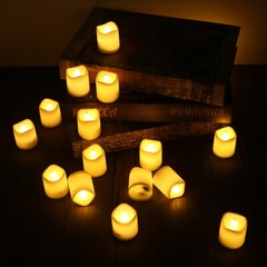 24/48PCS Flameless LED Tea Lights Votive Candles Lamp Decor Battery Operated Set