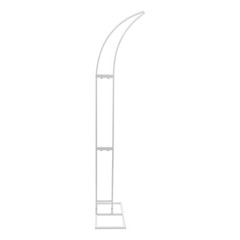 2 PCS Curved Wedding Arched Stands Backdrop Stand for Ceremony and Party