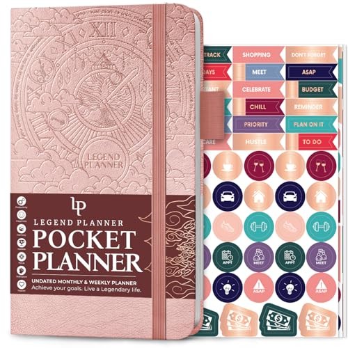 Pocket – Small Undated Monthly & Weekly Goal Journal and Calendar for