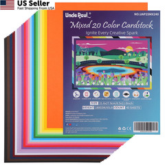 Uncle Paul 40 Sheets Mixed 20 Colors Letter Size [40 Sheets], 20