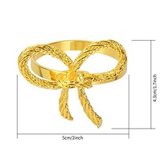 Pack of Napkin Rings Alloy Hollow Out Flower Napkin Holder Dinning Table 6 gold