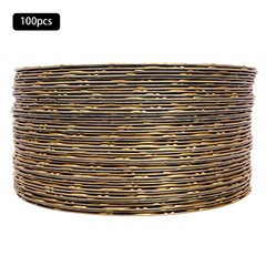100PCS Gold Charger Plates 13 in Round Plastic Gold Chargers for Dinner Plates