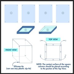 BalsaCircle 40-Inch Tall Clear Acrylic Display Box Floor Standing 40″,