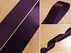 Aubergine 10mm 16mm 25mm 40mm Satin Ribbon For Scrapbooking Wrap Decorations
