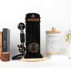 FESTRING Audio Guest Book Wedding Phone with Vintage Phone Booth Design, Record
