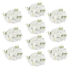10 PcsFlower Ball Arrangement Bouquet Diameter Fake Flower Balls 11.8 Inch