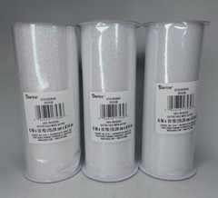 3 Pack Darice 2913-50 White Glitter Tulle Netting Wedding Crafts 6″ x 10 yds