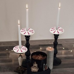 50 Pieces 5-Inch White Unscented Taper Candles with Drip Protectors 50,