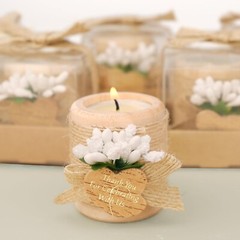 30 Pack Wedding Favors Wood Tealight Candle Holders, Bridal Shower Favors for…