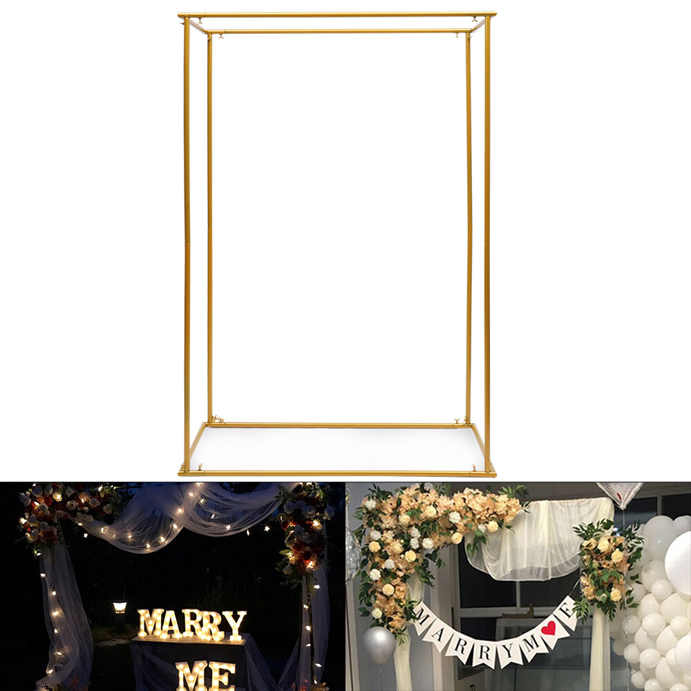 Rectangle Wedding Arch Birthday Party Metal Balloon Frame Backdrop Stand 5.9ft