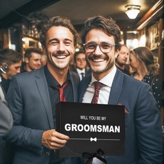 8Pack Groomsmen Proposal Box w/ Card (7 Groomsmen Boxes,1 Best Man-10.6×7.9×3.1”