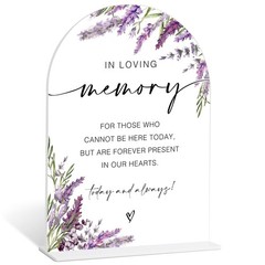 Lavender Wedding Memorial Sign In Loving Memory Table Sign 39″ Personalized