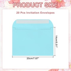 20 Pcs Self Sealing Envelopes for Invitations A7 7.8×5.5 Inch Celestial