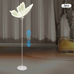 2PCS 110V Creative Wedding Butterfly LED Floor Lamp 57.5-70.1in For Wedding