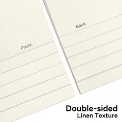 8.5 x 11 Ivory Textured Cardstock Linen Paper, Goefun Light Cream Cardstock W…