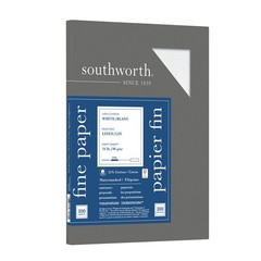 Southworth® 25% Cotton Linen Business Paper, White, Letter (8.5″ x -, White
