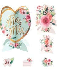 «Mint to Be» From Miss To Mrs Floral Bridal Shower Table Decor 3 Packs Lot NWT