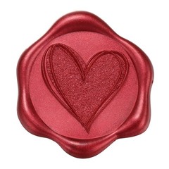 Yoption Heart Wax Seal Stickers, 50pcs Metallic Wine Red Self-Adhesive Envelo…