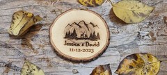 Wood Coasters as Wedding Favors for Guests ( 25 pieces )